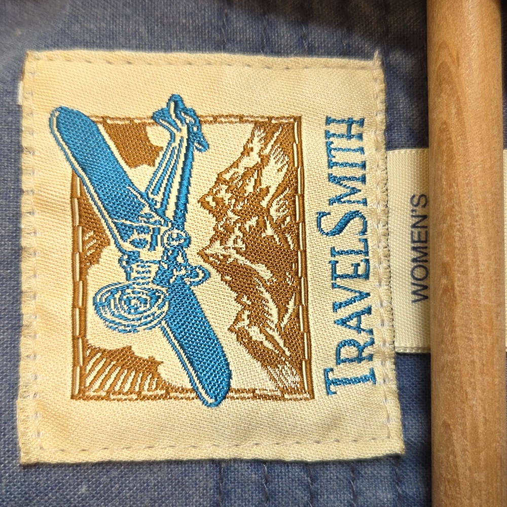 TravelSmith Utility Vest Blue Pockets Fishing Hiking Women's LGE Hong Kong - Picture 2 of 14